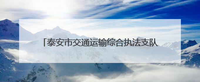 泰安市交通运输综合执法支队开展“安全生产月”系列活动