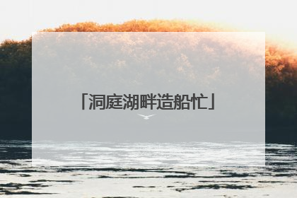 洞庭湖畔造船忙