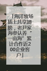 海洋牧场插上共享翅膀，老尹家海参认养“一亩海”累计合作近200企业客户