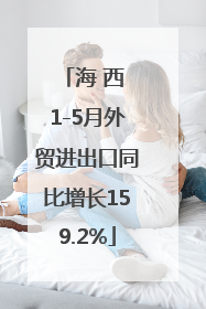海 西 1-5月外贸进出口同比增长159.2%