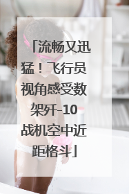 流畅又迅猛！飞行员视角感受数架歼-10战机空中近距格斗