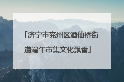 济宁市兖州区酒仙桥街道端午市集文化飘香