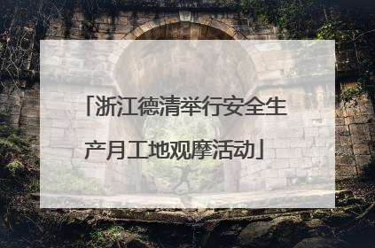 浙江德清举行安全生产月工地观摩活动