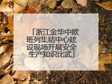 浙江金华中欧班列集结中心建设现场开展安全生产知识比武