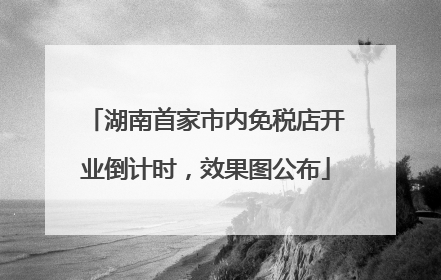 湖南首家市内免税店开业倒计时，效果图公布