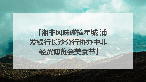 湘非风味碰撞星城 浦发银行长沙分行协办中非经贸博览会美食节