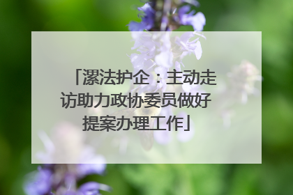 漯法护企：主动走访助力政协委员做好提案办理工作