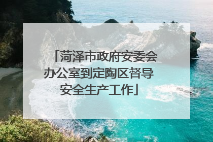 菏泽市政府安委会办公室到定陶区督导安全生产工作