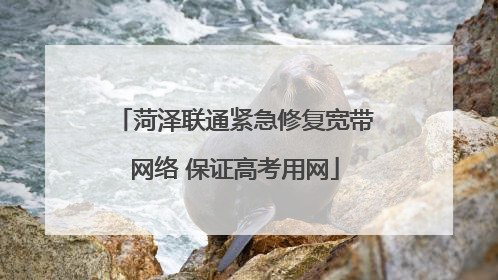 菏泽联通紧急修复宽带网络 保证高考用网