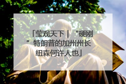 莹观天下｜“硬刚”特朗普的加州州长纽森何许人也