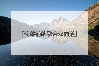 莼菜铺就融合双向道