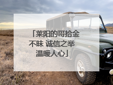 莱阳的哥拾金不昧 诚信之举温暖人心