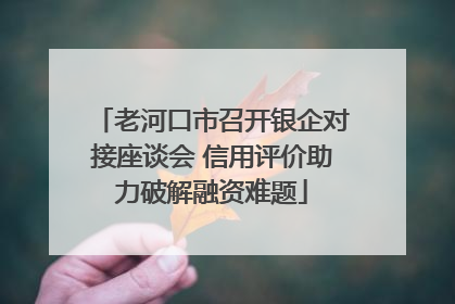 老河口市召开银企对接座谈会 信用评价助力破解融资难题