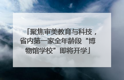 聚焦审美教育与科技，省内第一家全年龄段“博物馆学校”即将开学