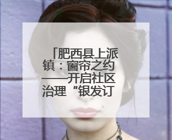 肥西县上派镇：窗帘之约——开启社区治理“银发订制”时光