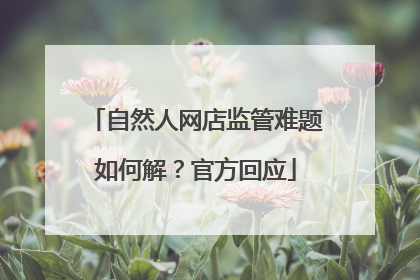 自然人网店监管难题如何解？官方回应