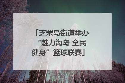 芝罘岛街道举办“魅力海岛 全民健身”篮球联赛