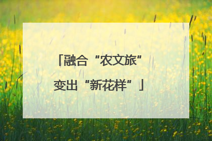 融合“农文旅” 变出“新花样”