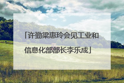 许勤梁惠玲会见工业和信息化部部长李乐成