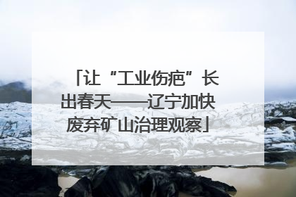 让“工业伤疤”长出春天——辽宁加快废弃矿山治理观察