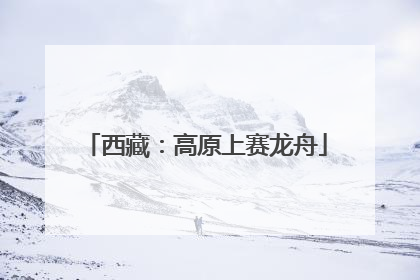 西藏：高原上赛龙舟