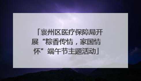 襄州区医疗保障局开展“粽香传情，家国情怀”端午节主题活动