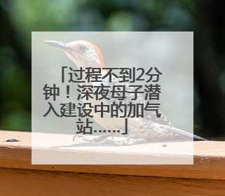 过程不到2分钟！深夜母子潜入建设中的加气站……