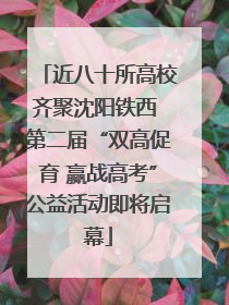近八十所高校齐聚沈阳铁西 第二届“双高促育 赢战高考”公益活动即将启幕