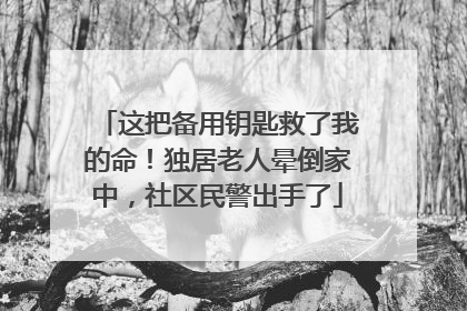 这把备用钥匙救了我的命！独居老人晕倒家中，社区民警出手了