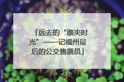 远去的“票夹时光”——记福州最后的公交售票员