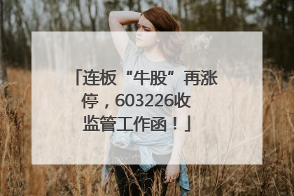 连板“牛股”再涨停，603226收监管工作函！