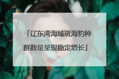 辽东湾海域斑海豹种群数量呈现稳定增长