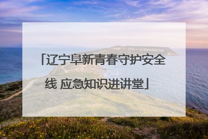 辽宁阜新青春守护安全线 应急知识进讲堂