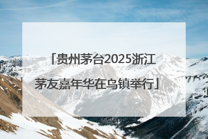 贵州茅台2025浙江茅友嘉年华在乌镇举行
