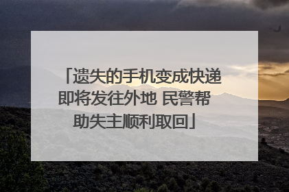 遗失的手机变成快递即将发往外地 民警帮助失主顺利取回