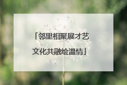 邻里相聚展才艺 文化共融绘温情