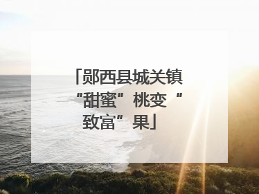 郧西县城关镇“甜蜜”桃变“致富”果