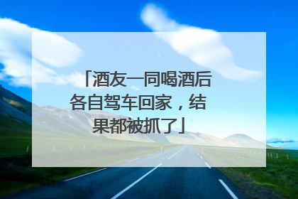 酒友一同喝酒后各自驾车回家，结果都被抓了