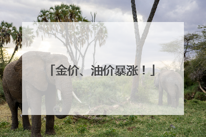 金价、油价暴涨！
