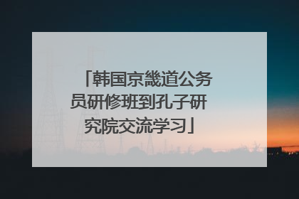 韩国京畿道公务员研修班到孔子研究院交流学习