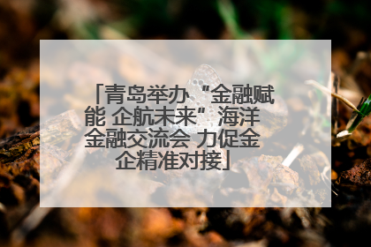 青岛举办“金融赋能 企航未来”海洋金融交流会 力促金企精准对接