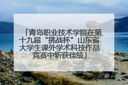 青岛职业技术学院在第十九届“挑战杯”山东省大学生课外学术科技作品竞赛中斩获佳绩