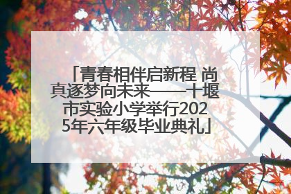 青春相伴启新程 尚真逐梦向未来——十堰市实验小学举行2025年六年级毕业典礼