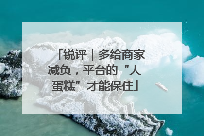 锐评｜多给商家减负，平台的“大蛋糕”才能保住