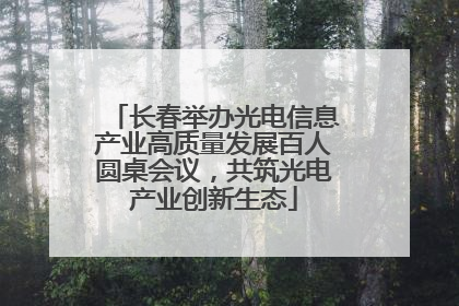 长春举办光电信息产业高质量发展百人圆桌会议，共筑光电产业创新生态