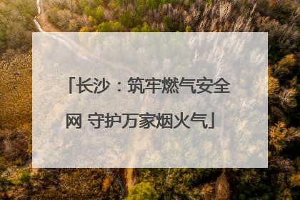 长沙：筑牢燃气安全网 守护万家烟火气