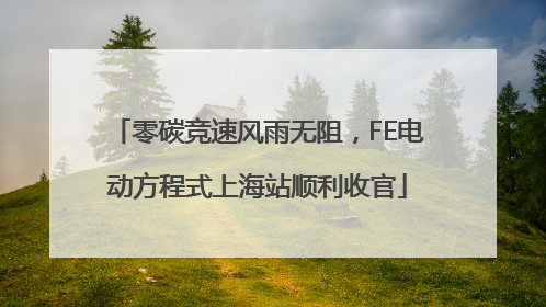 零碳竞速风雨无阻，FE电动方程式上海站顺利收官