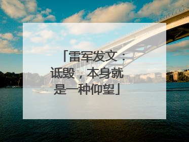 雷军发文：诋毁，本身就是一种仰望
