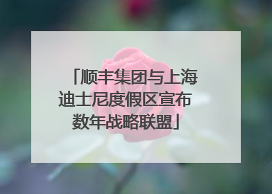 顺丰集团与上海迪士尼度假区宣布数年战略联盟