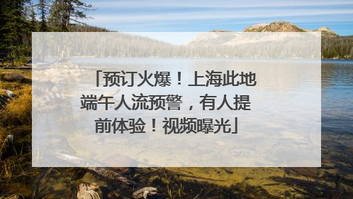 预订火爆！上海此地端午人流预警，有人提前体验！视频曝光